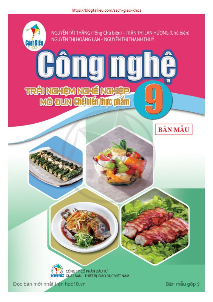 Công nghệ 9- Chế biến thực phẩm