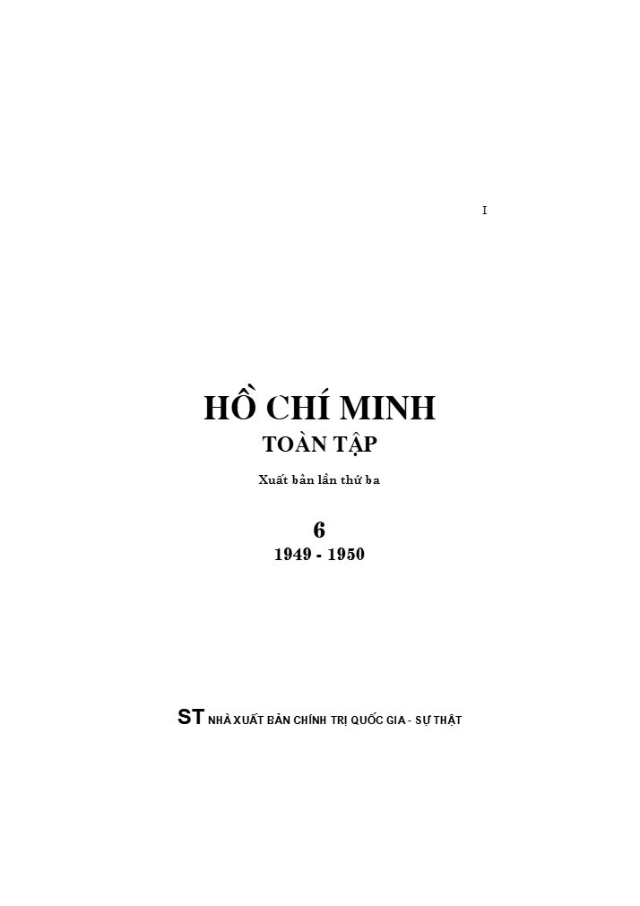 Hồ Chí Minh toàn tập- Tập 6