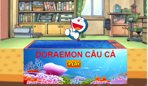 Trò chơi powerpoint Doremon câu cá