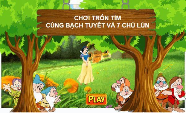 Trò chơi trốn tìm cùng bạch tuyết và chú lùn