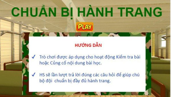 Trò chơi chuẩn bị hành trang