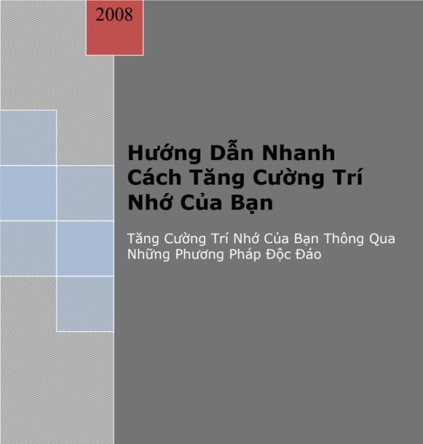 Hướng dẫn nhanh tăng cường trí nhớ