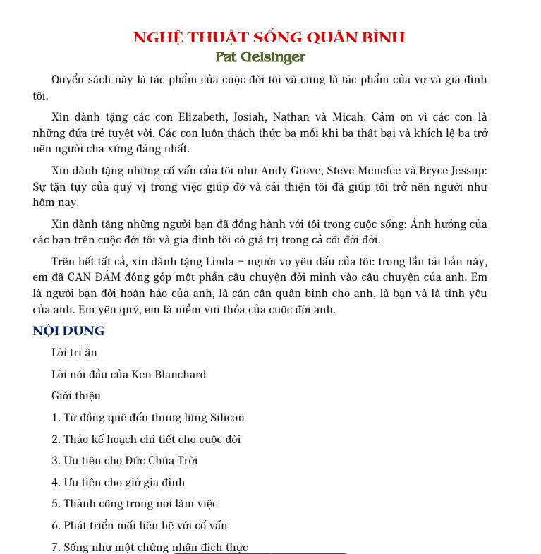 Nghệ thuật sống cân bằng